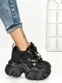 Pantofi Sport Dama cu Platforma 569-18 BLACK | MEI