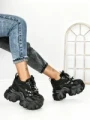 Pantofi Sport Dama cu Platforma 569-18 BLACK | MEI