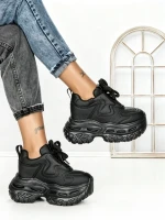Pantofi Sport Dama cu Platforma 7917-121 BLACK | MEI