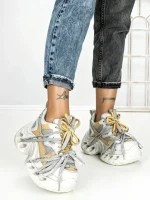 Pantofi Sport Dama cu Platforma 3616 YELLOW | MEI
