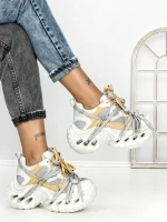 Pantofi Sport Dama cu Platforma 3616 YELLOW | MEI