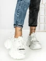 Pantofi Sport Dama cu Platforma 3605 WHITE | MEI