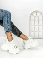 Pantofi Sport Dama cu Platforma 3605 WHITE | MEI
