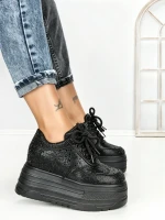 Pantofi Sport Dama cu Platforma 6520 BLACK | MEI