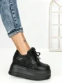 Pantofi Sport Dama cu Platforma 6520 BLACK | MEI