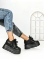 Pantofi Sport Dama cu Platforma 6520 BLACK | MEI