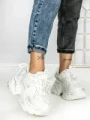 Pantofi Sport Dama cu Platforma 3605-13 WHITE | MEI