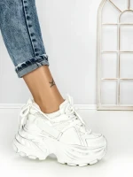 Pantofi Sport Dama cu Platforma 3605-13 WHITE | MEI