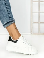 Sneakers Dama 6XJ2 WHITE-BLACK | MEI