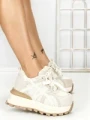 Pantofi Sport Dama din piele naturala 3651 BEIGE | PANTOFUL