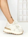 Pantofi Sport Dama din piele naturala 3651 BEIGE | PANTOFUL