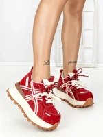 Pantofi Sport Dama din piele naturala 3651 RED | PANTOFUL