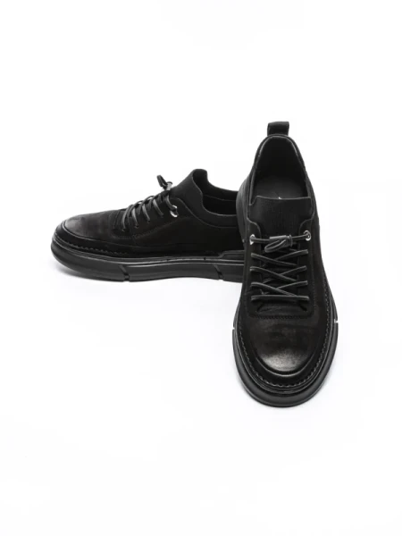 Pantofi Casual Barbati din piele naturala F695 BLACK | ADVANCER