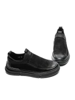 Pantofi Casual Barbati din piele naturala F697 BLACK | ADVANCER