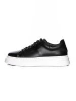 Pantofi Casual Barbati din piele naturala 5388 BLACK-WHITE | ADVANCER