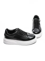 Pantofi Casual Barbati din piele naturala 5388 BLACK-WHITE | ADVANCER