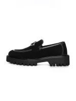 Mocasini Barbati din piele naturala 5NXE69 BLACK | PANTOFUL