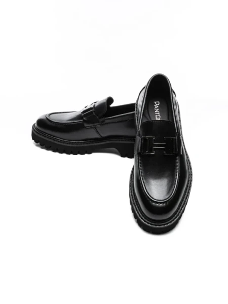 Mocasini Barbati din piele naturala 5NXE65 BLACK | PANTOFUL