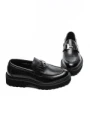 Mocasini Barbati din piele naturala 5NXE65 BLACK | PANTOFUL