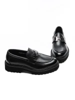Mocasini Barbati din piele naturala 5NXE65 BLACK | PANTOFUL