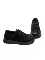 Pantofi Casual Dama din piele naturala 6886 BLACK | ADVANCER
