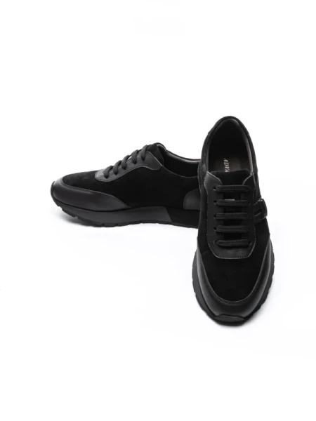 Pantofi Sport Barbati din piele naturala 1-230-77 BLACK | ADVANCER