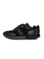 Pantofi Sport Barbati din piele naturala 1-230-77 BLACK | ADVANCER