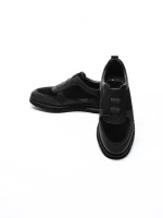 Pantofi Sport Barbati din piele naturala 1-528-70 BLACK | ADVANCER