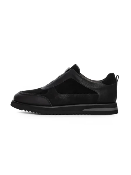 Pantofi Sport Barbati din piele naturala 1-528-70 BLACK | ADVANCER
