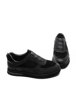 Pantofi Sport Barbati din piele naturala 1-528-70 BLACK | ADVANCER
