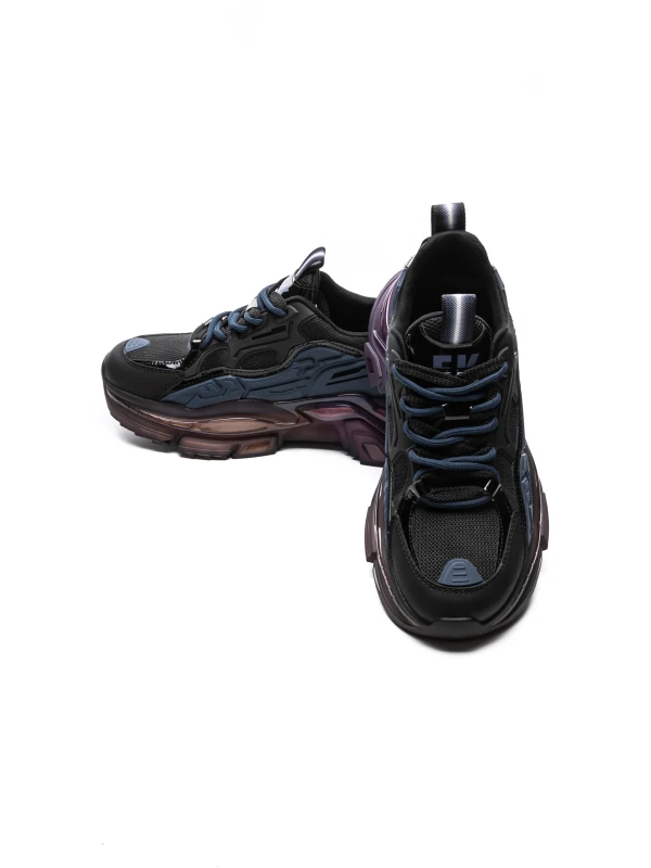 męskie buty sportowe wykonane ze skóry naturalnej 501378X Niebieski | Advancer