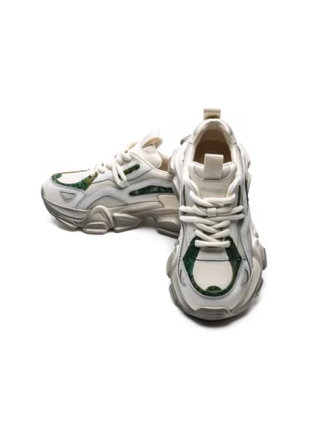 Pantofi Sport Dama din piele naturala HY5757-2 CREAM-GREEN | FRANCO GERARDO