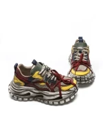 Pantofi Sport Barbati din piele naturala S52369 YELLOW-RED | ADVANCER