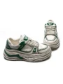 Pantofi Sport Barbati din piele naturala 98512-1 WHITE-GREEN | ADVANCER
