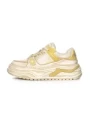 Pantofi Sport Barbati din piele naturala 98512-1 WHITE-YELLOW | ADVANCER