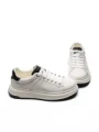 Pantofi Sport Barbati din piele naturala 8632-1 WHITE-BLACK | ADVANCER