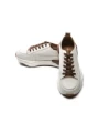 Pantofi Sport Dama din piele naturala BG08 CREAM-COFFEE | ADVANCER