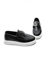 Mocasini Barbati 5NXE56 BLACK-WHITE | EXCENTRIC SHOES