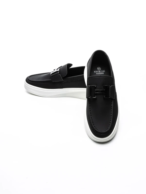 Mocasini Barbati 5NXE55 BLACK-WHITE | EXCENTRIC SHOES