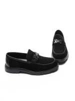 Mocasini Barbati din piele naturala 5NXE79 BLACK | PANTOFUL