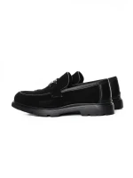 Mocasini Barbati din piele naturala 5NXE79 BLACK | PANTOFUL