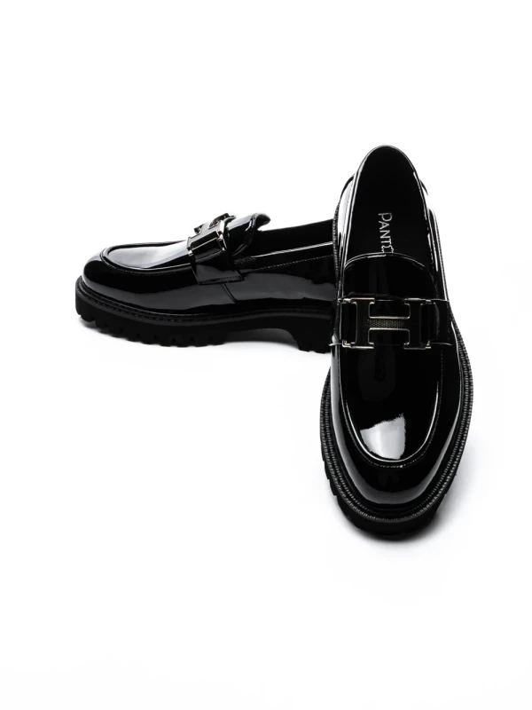 Mocasini Barbati din piele naturala 5NXE25 BLACK | PANTOFUL