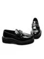 Mocasini Barbati din piele naturala 5NXE25 BLACK | PANTOFUL