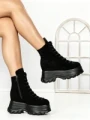 Ghete Dama cu Platforma 68WL7 BLACK | MEI