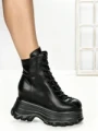 Ghete Dama cu Platforma 68WL7 BLACK | MEI