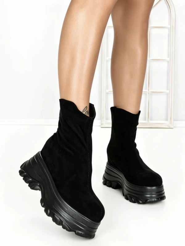 Ghete Dama cu Platforma 68WL6 BLACK | MEI
