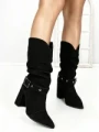 Ghete Dama din piele naturala 6GS9 BLACK | PANTOFUL