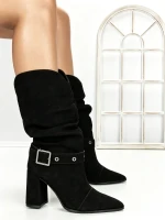 Ghete Dama din piele naturala 6GS9 BLACK | PANTOFUL