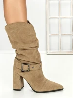Ghete Dama din piele naturala 6GS9 KHAKI | PANTOFUL