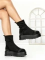 Ghete Dama cu Platforma 3AL78 BLACK-GUN | MEI